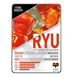 STREET FIGHTER V CARDS AND INFOGRAPH