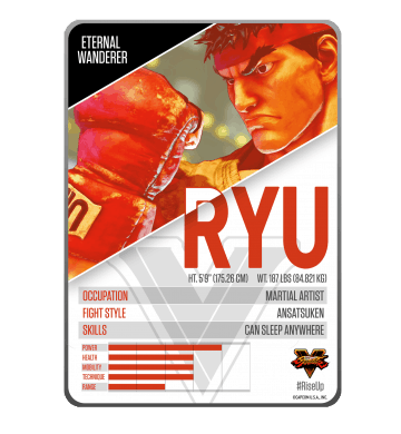 STREET FIGHTER V CARDS AND INFOGRAPH