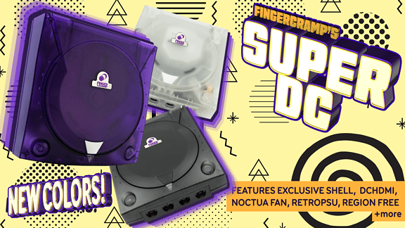 SUPER DC  –  Custom Dreamcast Featuring DCDIGITAL, DreamPSU, Noctua FAN, Region Free